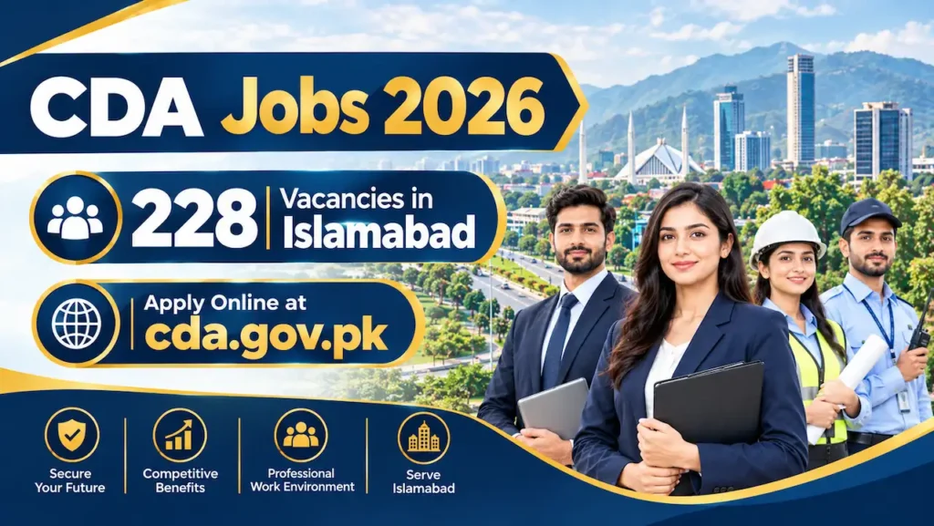 CDA Jobs 2026 Capital Development Authority Islamabad Vacancies Banner