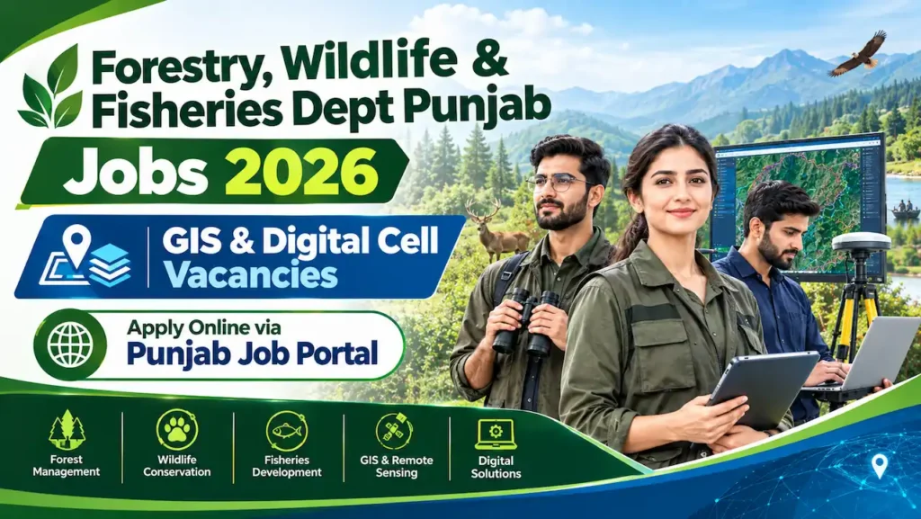 Forestry Wildlife Fisheries Department Punjab Jobs 2026 GIS Project Banner
