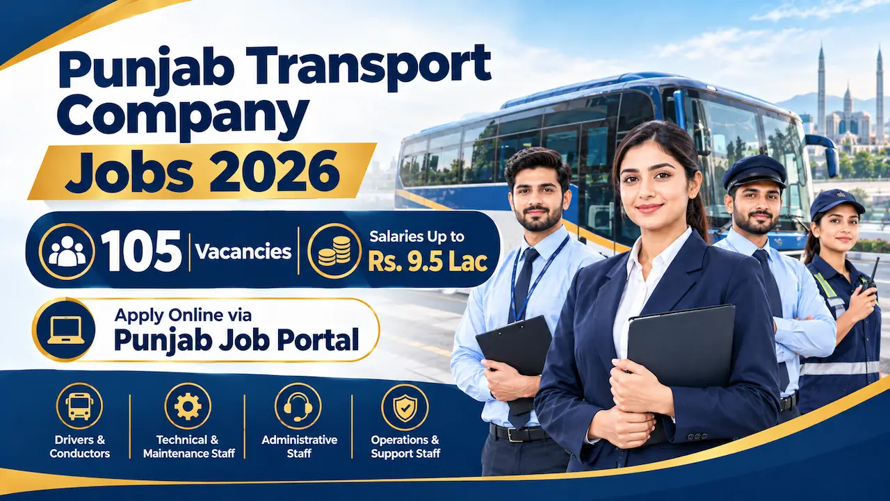 Sameer Panjabe Punjab Transport Company Jobs 2026 | 105 Posts Update
